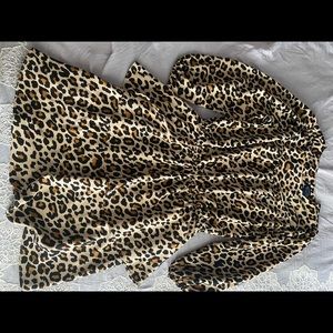 Leopard print mini dress